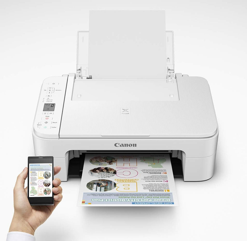 Canon PIXMA TS3322 Wireless All-in-One Printer, White