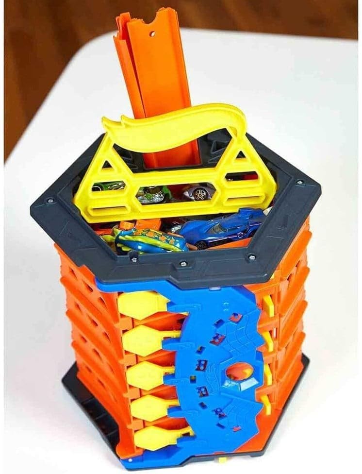 Hot Wheels Roll Out Raceway Track Set with Storage Bucket