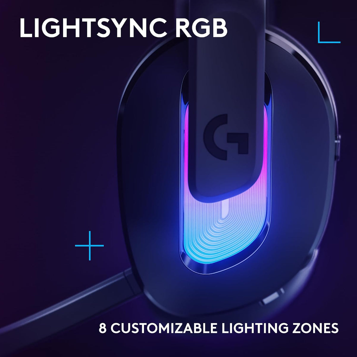 Logitech G522 Lightspeed Wireless Gaming Headset, Black