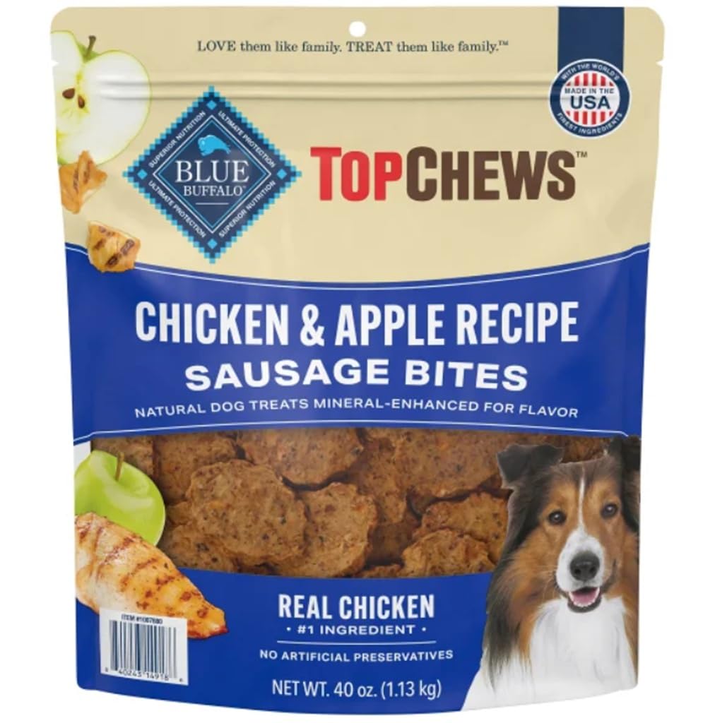 Top Chews Chicken & Apple Sausage Dog Treats, 40 oz