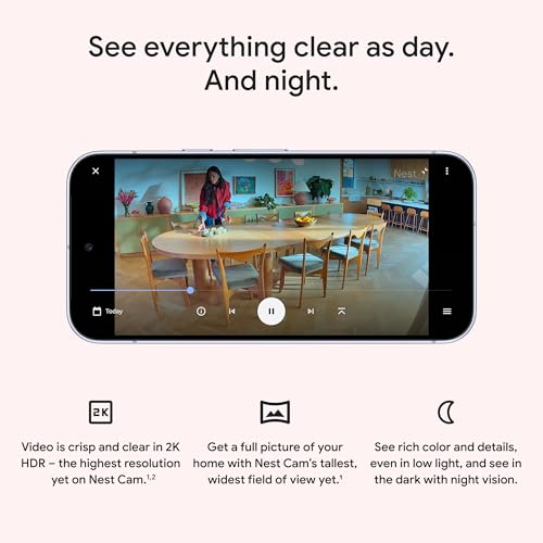 Google Nest Cam Indoor (Wired, 3rd Gen) 2K Security Camera