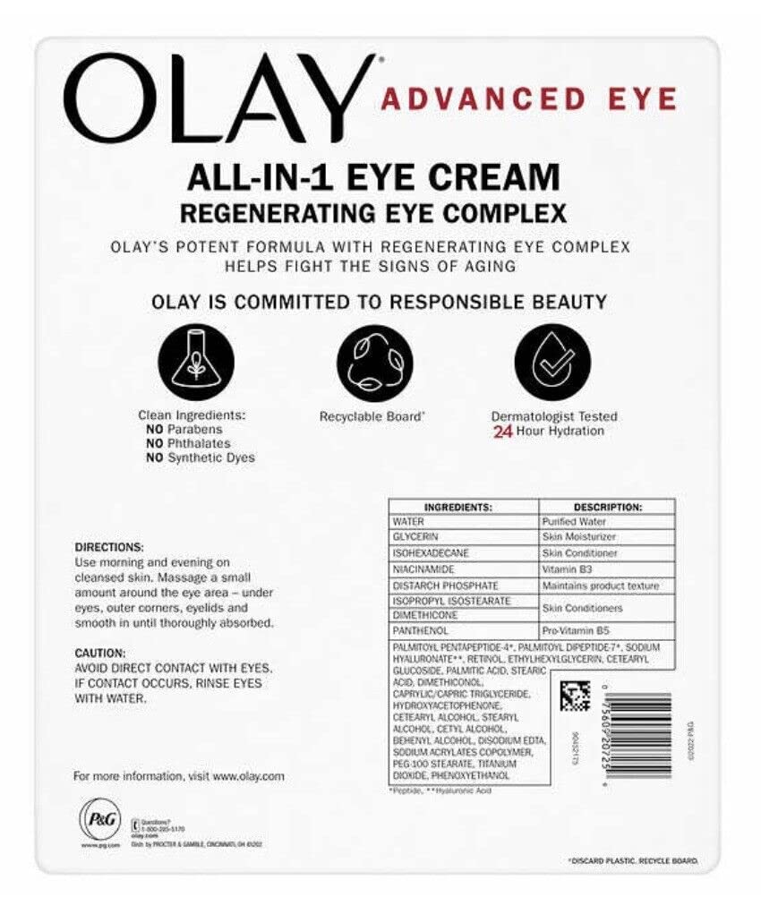 Olay Advanced Eye Cream, 0.5 oz, 2-Pack