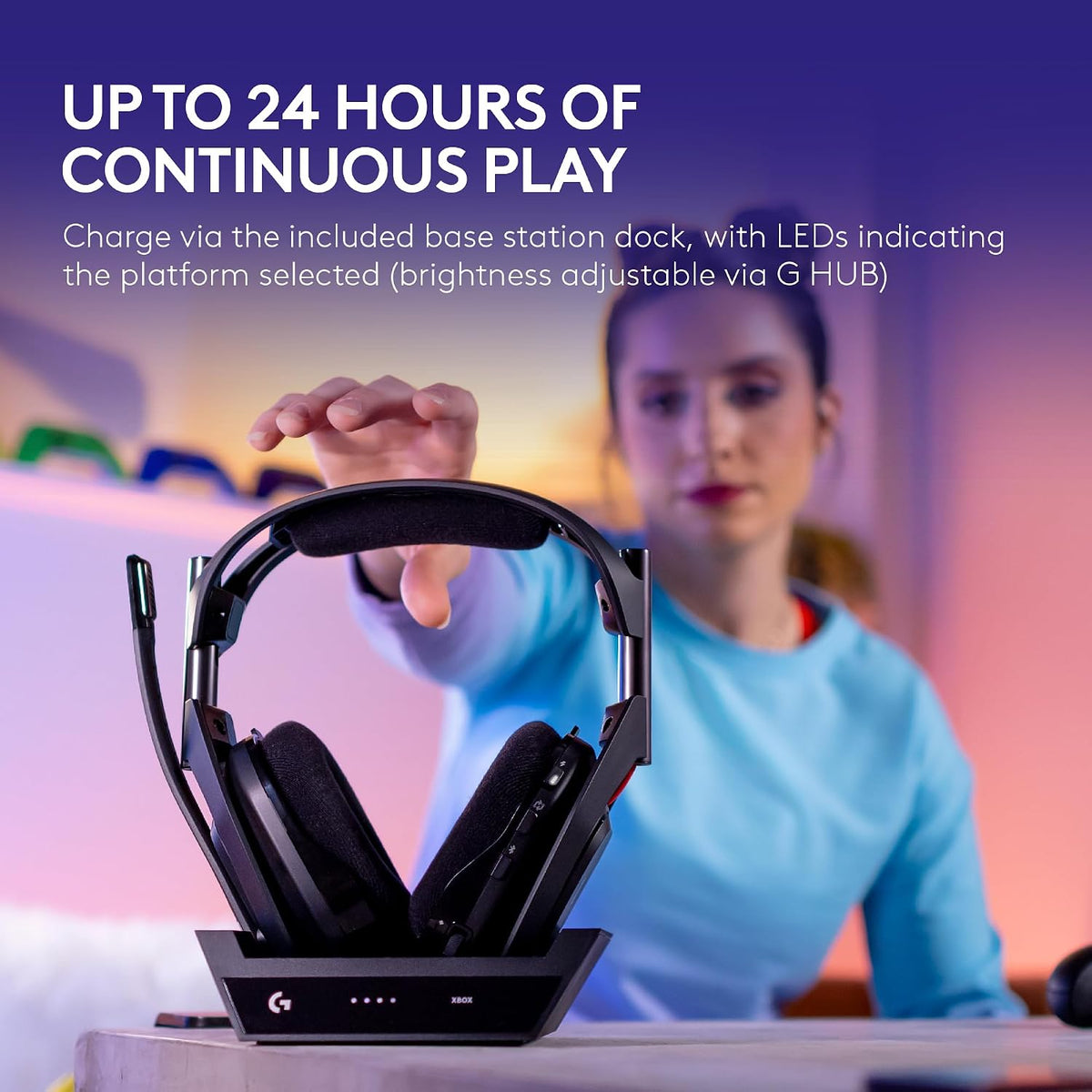Astro A50 Multi-Platform Wireless Gaming Headset with Base Station, White