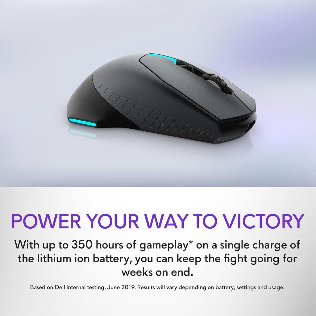 Alienware AW610M Wired/Wireless Gaming Mouse, 16000 DPI, Dark Side of the Moon