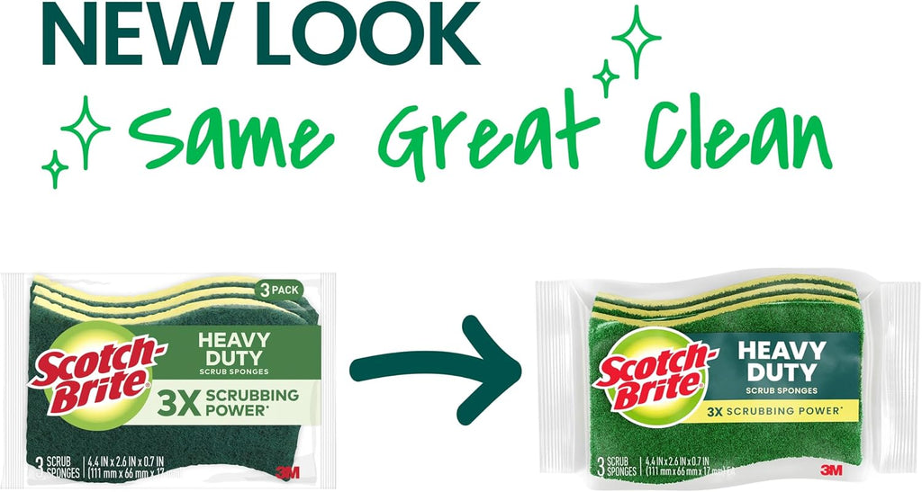 Scotch-Brite Heavy Duty Scrub Sponges, 24 Pack