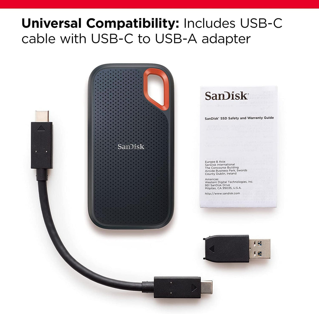 SanDisk Extreme Portable SSD 2TB, USB-C (SDSSDE61-2T00)