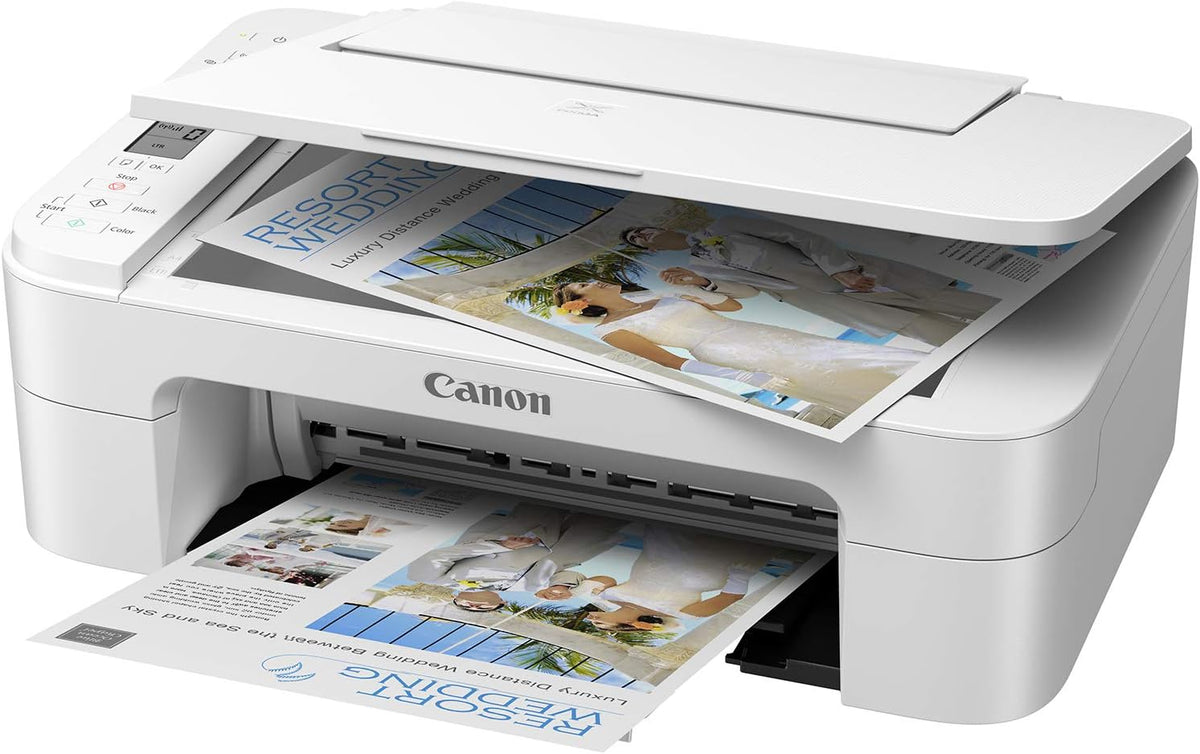 Canon PIXMA TS3322 Wireless All-in-One Printer, White