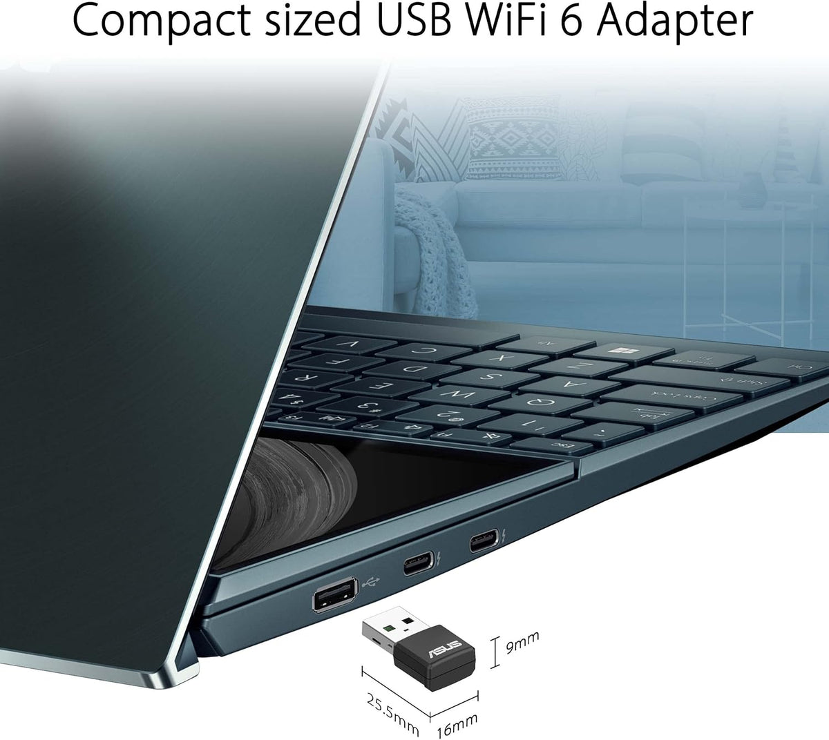 ASUS USB-AX55 Nano AX1800 Dual Band WiFi 6 USB Adapter