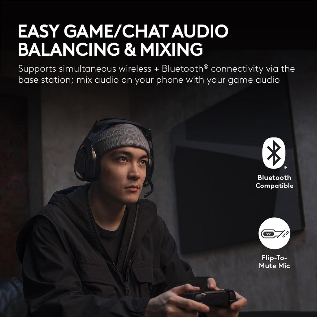 Logitech G Astro A50 X Lightspeed Wireless Gaming Headset with Base Station, Black