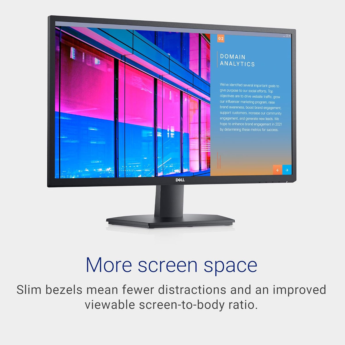 Dell SE2722HX 27" Full HD Monitor, 75Hz, AMD FreeSync