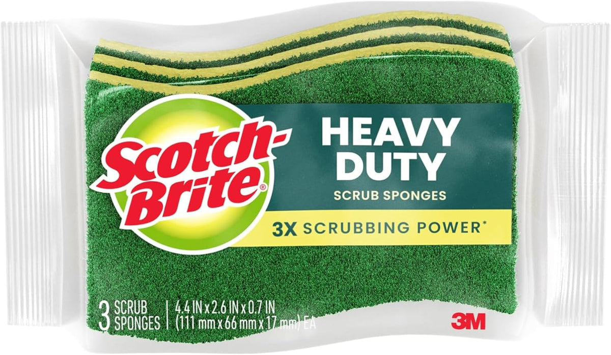 Scotch-Brite Heavy Duty Scrub Sponges, 24 Pack