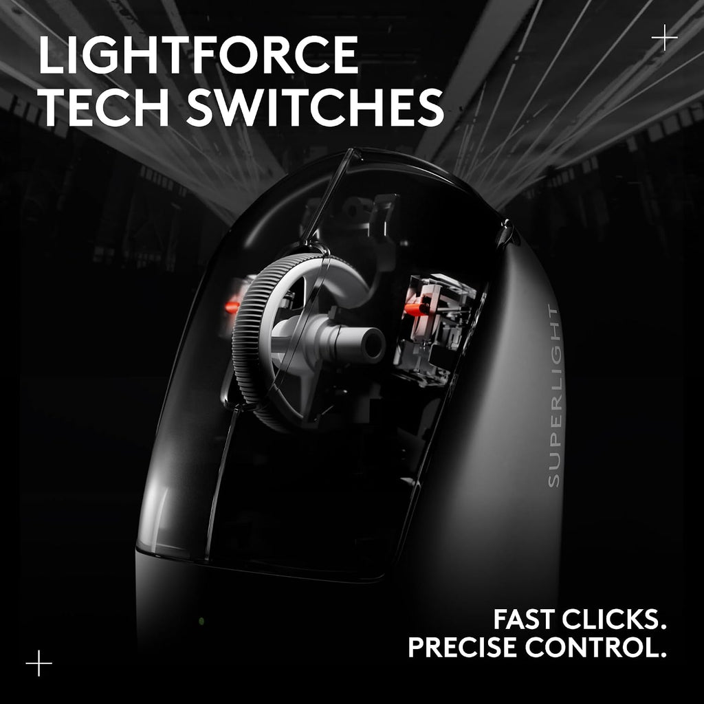 Logitech G PRO X Superlight 2 Lightspeed Wireless Gaming Mouse, Black