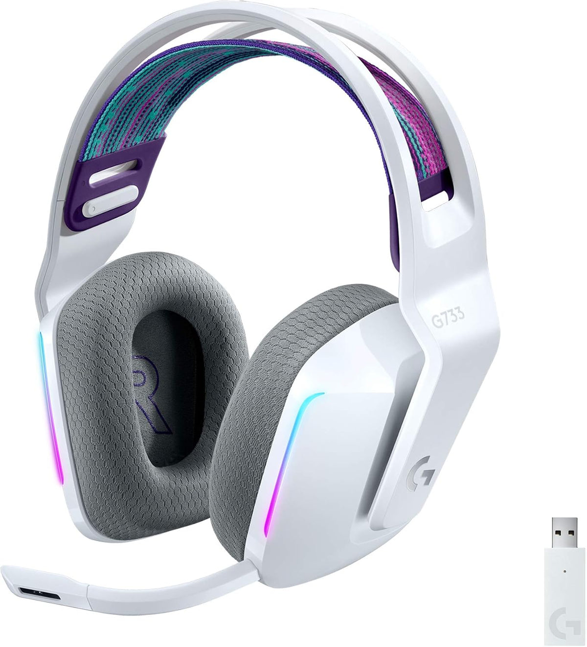 Logitech G733 Lightspeed Wireless RGB Gaming Headset - White