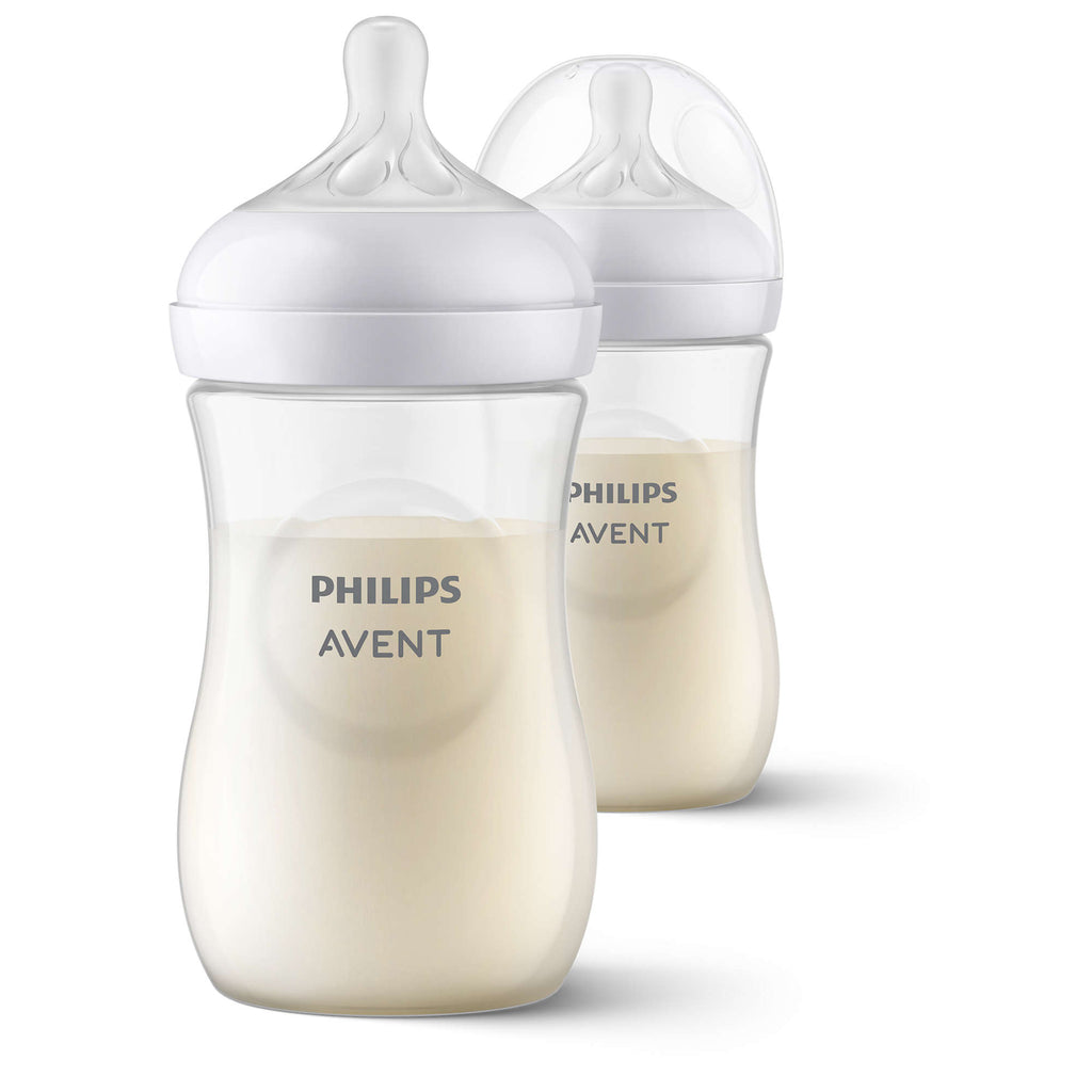 Philips Avent Natural Response Baby Bottle, 9 oz, Medium Flow, 2-Pack (SCY903/02)