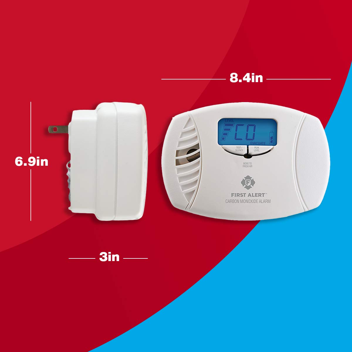 First Alert CO615 Dual-Power Plug-In Carbon Monoxide Detector with Digital Display