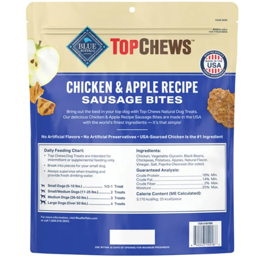 Top Chews Chicken & Apple Sausage Dog Treats, 40 oz