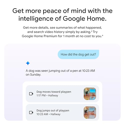 Google Nest Cam Indoor (Wired, 3rd Gen) 2K Security Camera