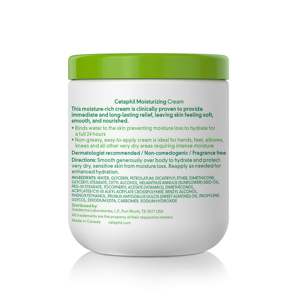 Cetaphil Moisturizing Cream for Dry to Very Dry Skin, 20 oz