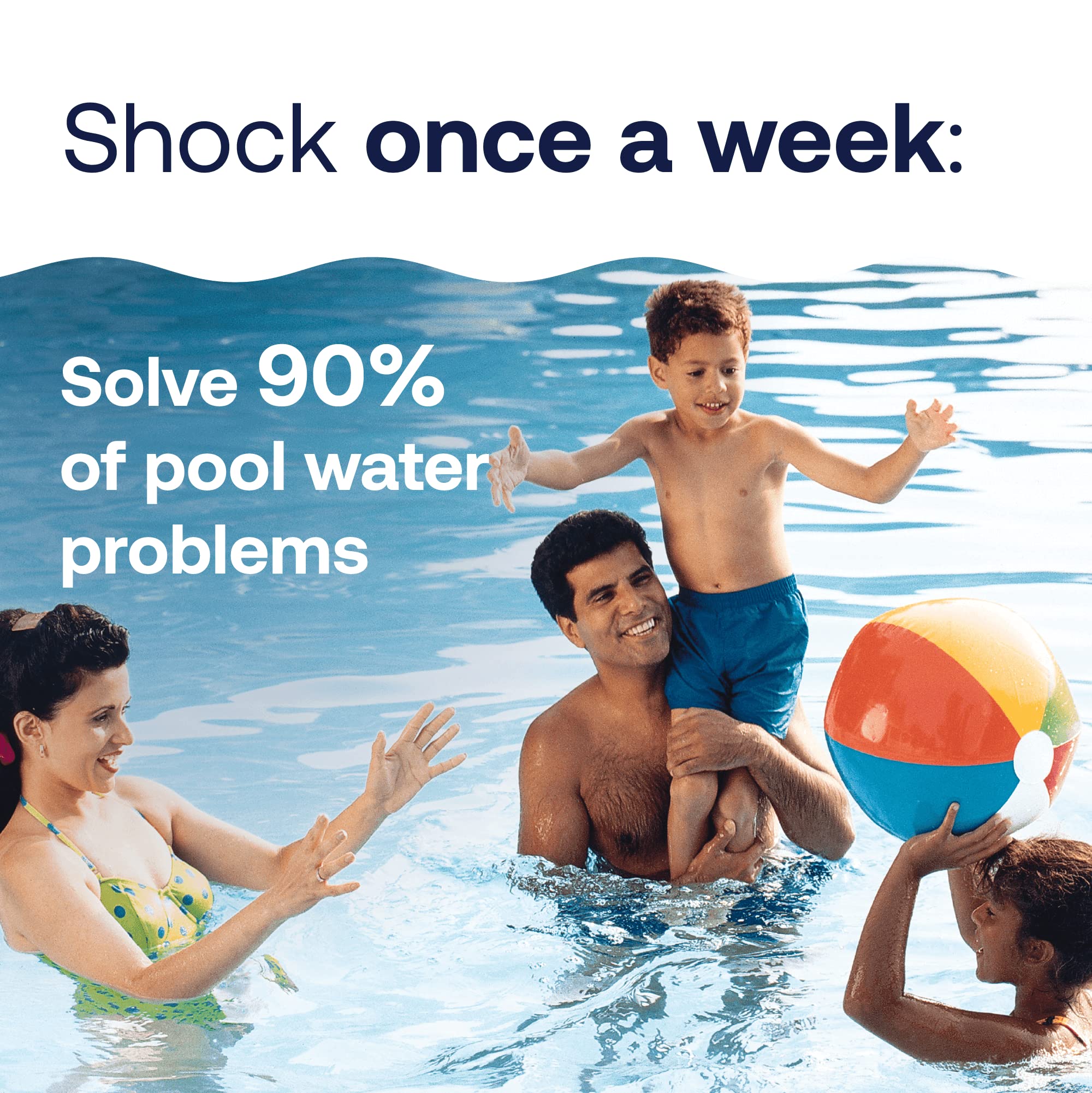 HTH 52044 Swimming Pool Shock Advanced and Test Strips, 1lb (Pack of 15)