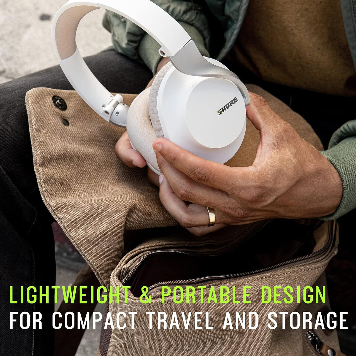 Shure AONIC 40 Wireless Noise Cancelling Headphones, White