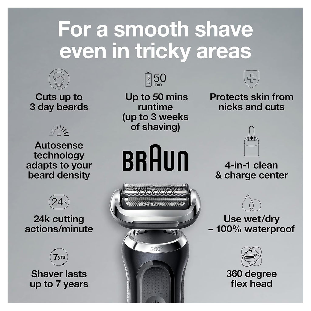 Braun Series 7 7075cc Wet & Dry Electric Shaver with SmartCare Center