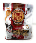 Nylabone Broth Bones Beef Dog Treats, 60 Count, 2.6 lb