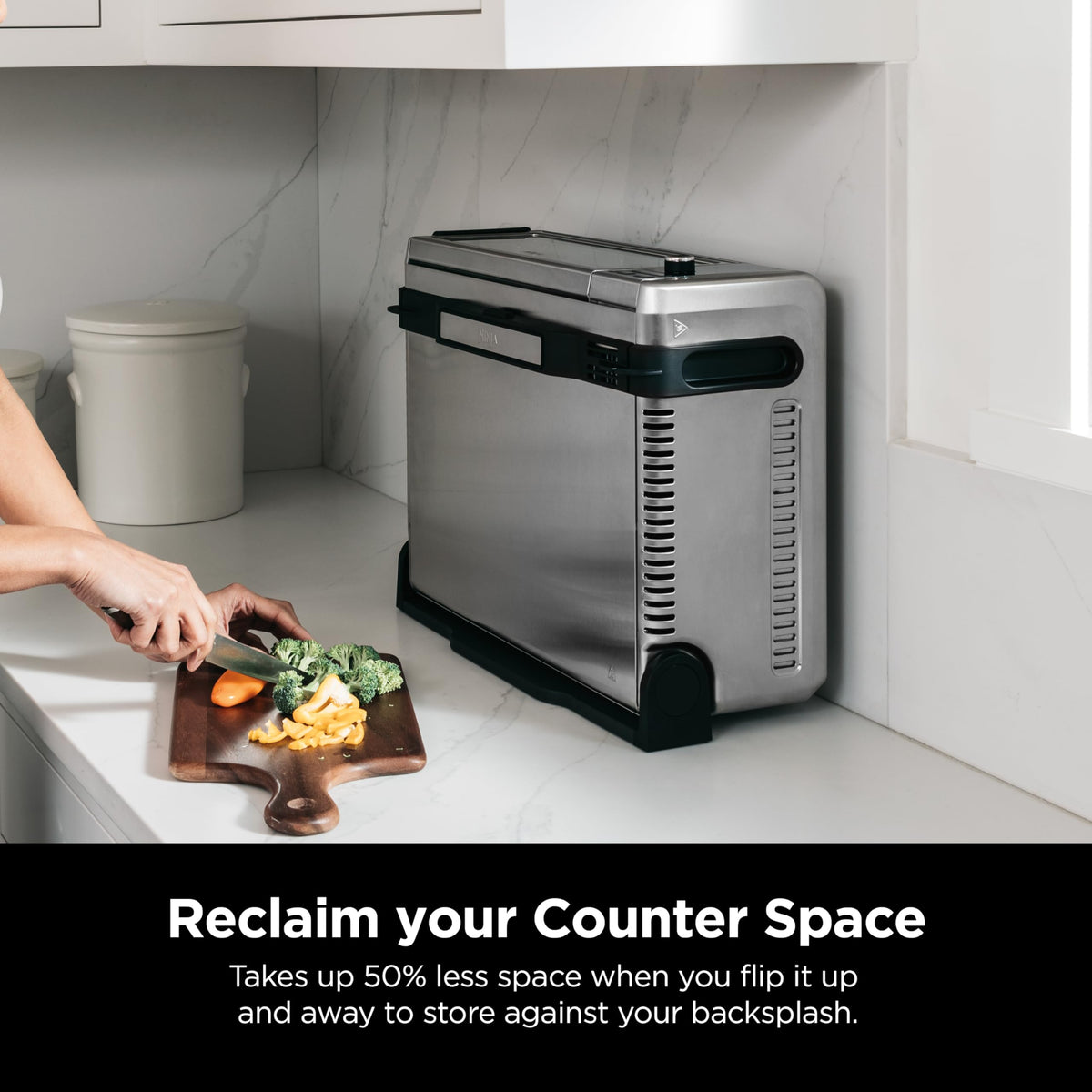 Ninja SP101 Digital Air Fry Countertop Oven, 8-in-1, Flip-Up Storage