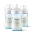 Philips Avent Natural Response Baby Bottle, 9 oz, Blue, 3-Pack (SCY903/23)