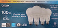 Feit Electric A21 LED Bulb, 100W Equivalent, Selectable Color Temperature, 4-Pack