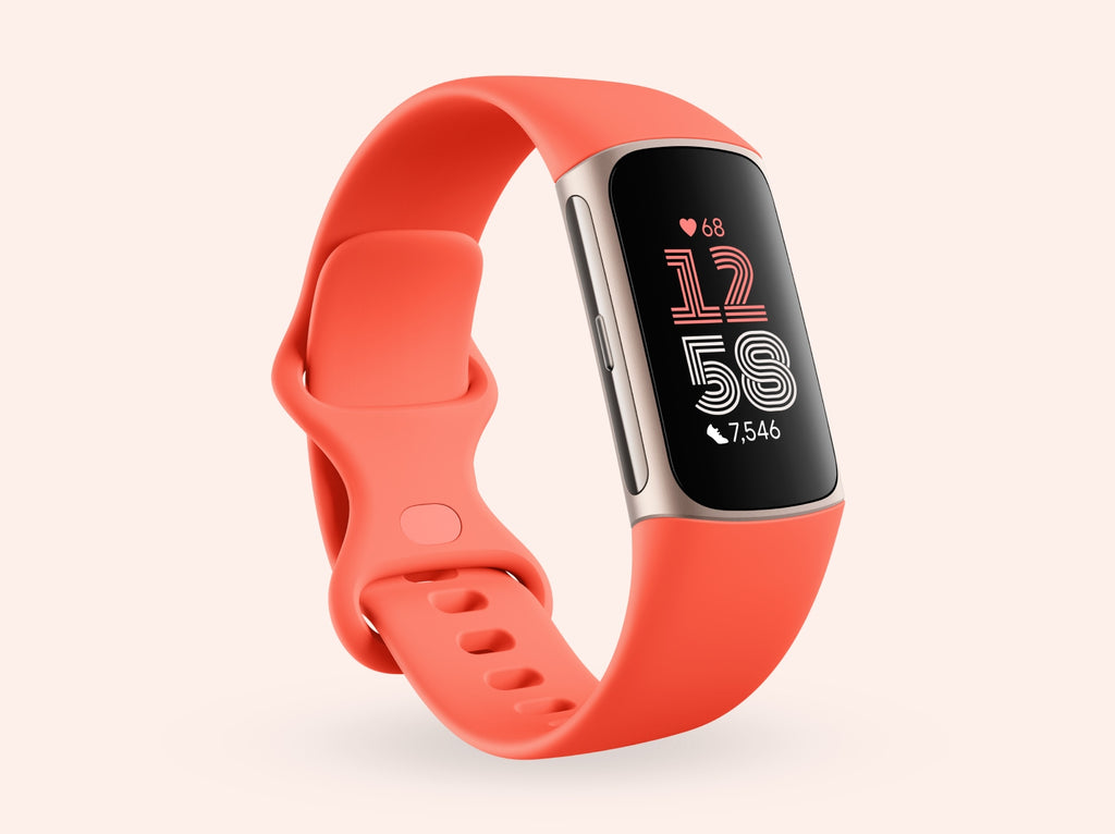 Fitbit Charge 6 Fitness Tracker, Coral/Gold