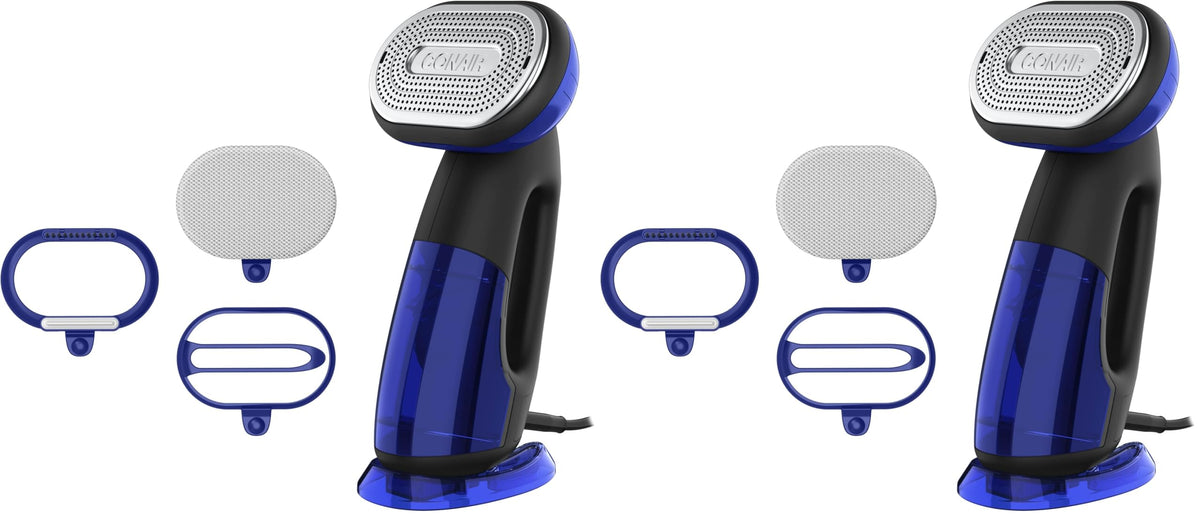 Conair Turbo ExtremeSteam 2-in-1 Handheld Steamer and Iron, 1875W, Black/Blue