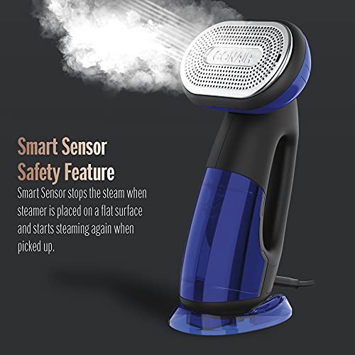 Conair Turbo ExtremeSteam 2-in-1 Handheld Steamer and Iron, 1875W, Black/Blue