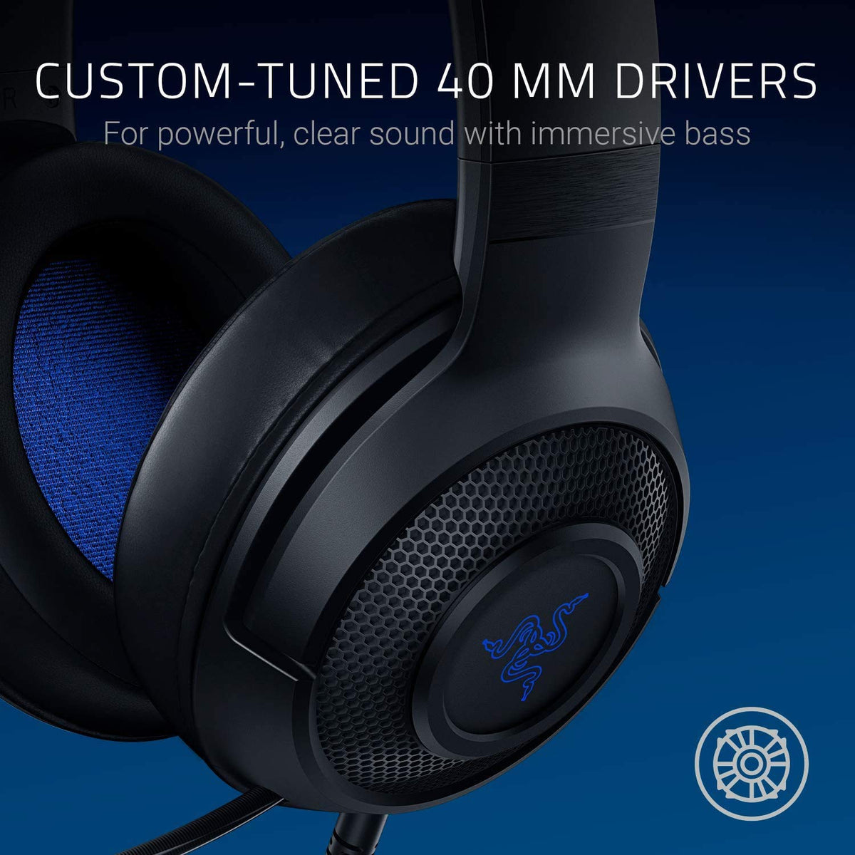 Razer Kraken X Ultralight Gaming Headset with 7.1 Surround Sound, Black