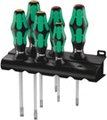 Wera Kraftform Plus 334/6 Screwdriver Set with Rack, Lasertip, 6 Pieces