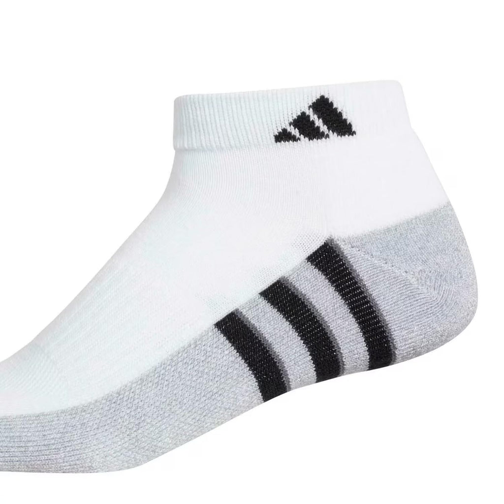 adidas Aeroready Cushioned Low Cut Socks, 6-Pack, White, Shoe Size 6-12