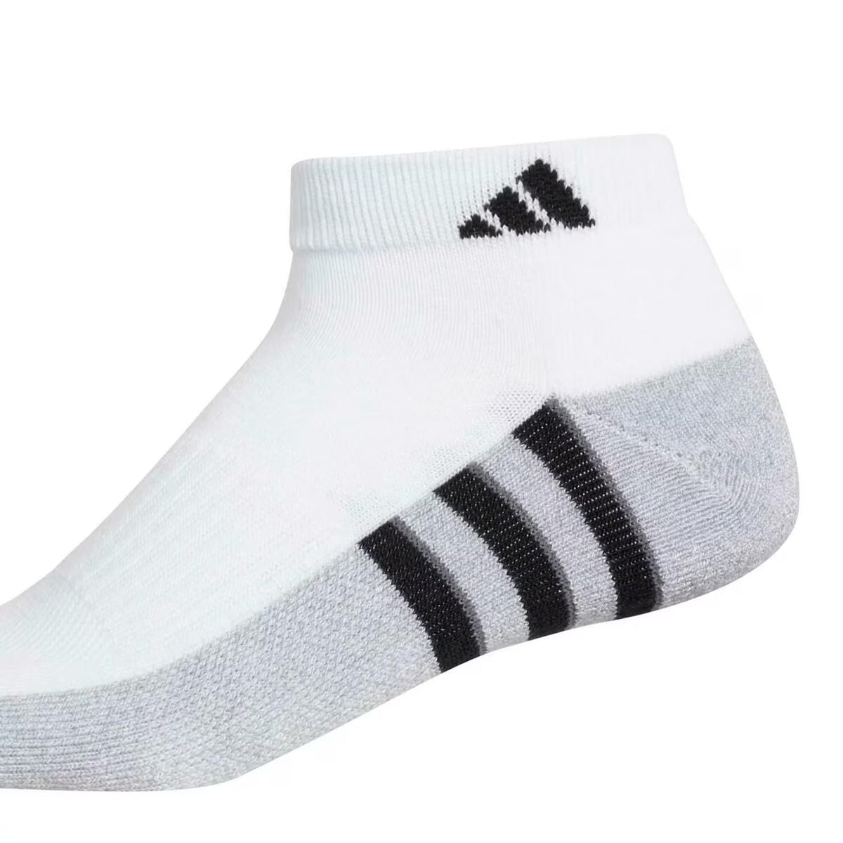 adidas Aeroready Cushioned Low Cut Socks, 6-Pack, White, Shoe Size 6-12