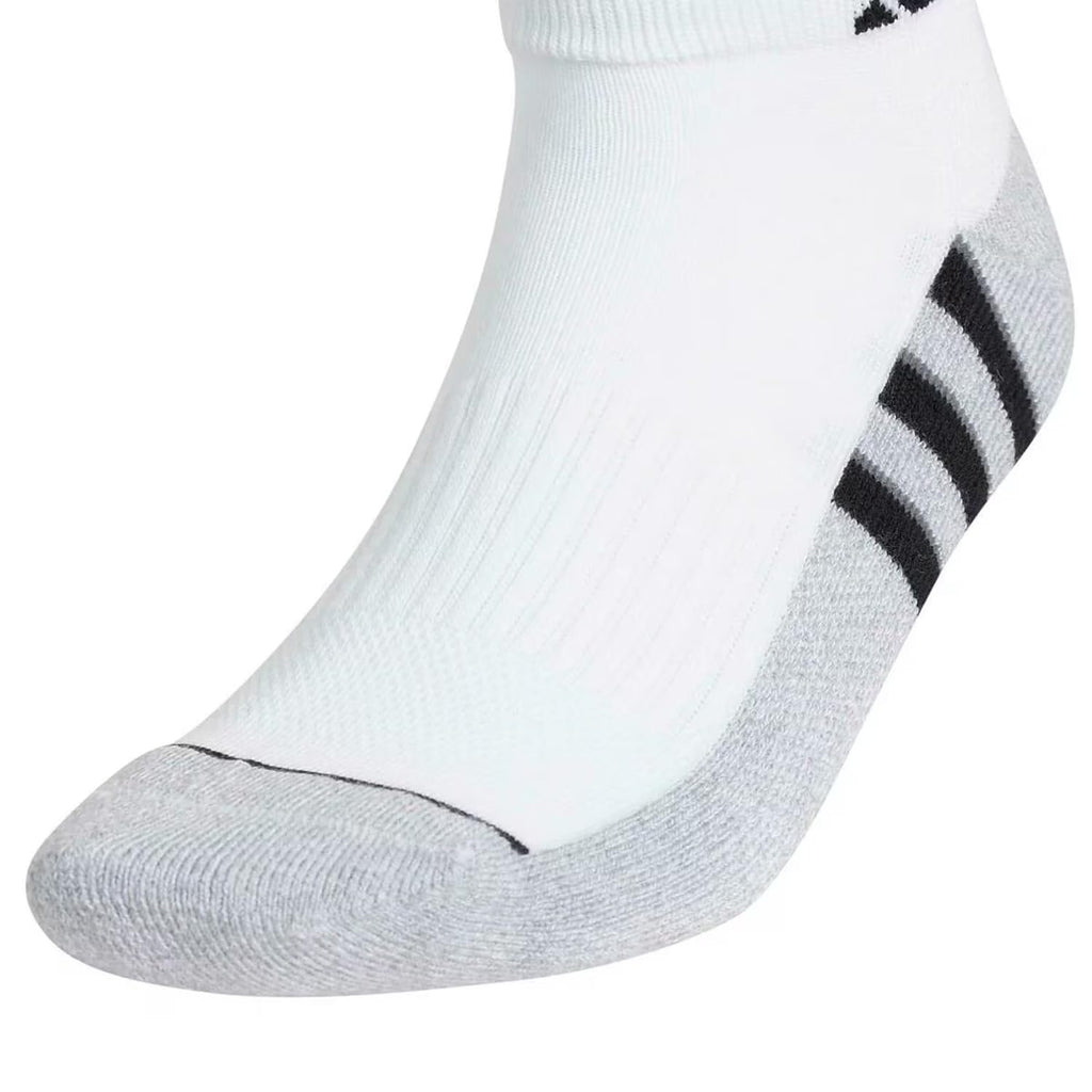 adidas Aeroready Cushioned Low Cut Socks, 6-Pack, White, Shoe Size 6-12