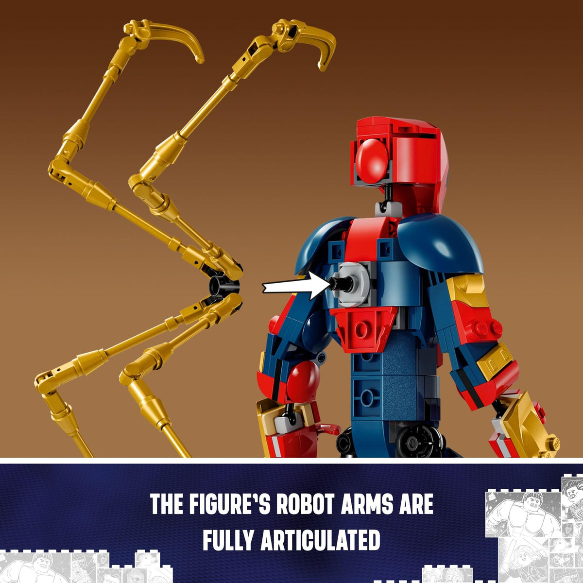 LEGO Marvel Iron Spider-Man Construction Figure 76298