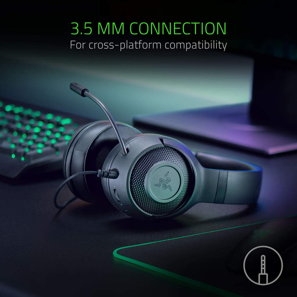 Razer Kraken X Ultralight Gaming Headset with 7.1 Surround Sound, Black