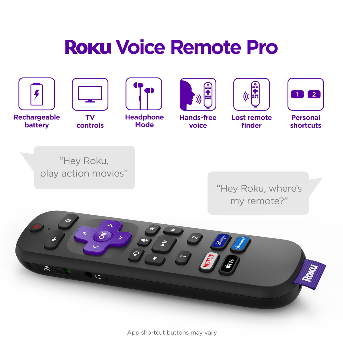 Roku Ultra 4K HDR Dolby Vision Streaming Player with Voice Remote Pro