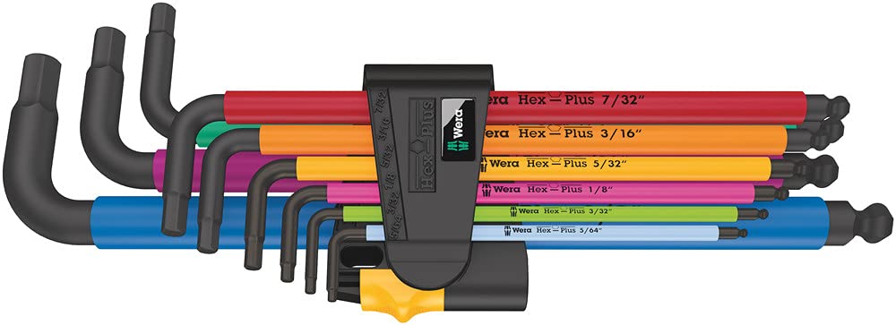 Wera 950/9 Hex-Plus Multicolour Imperial 2 L-Key Set, 9 Pieces (05022640001)