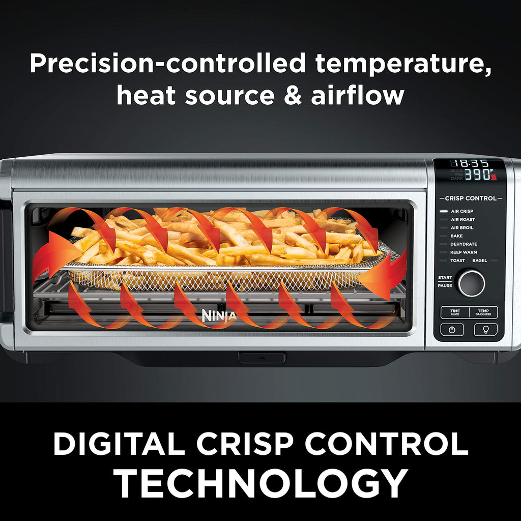 Ninja SP101 Digital Air Fry Countertop Oven, 8-in-1, Flip-Up Storage