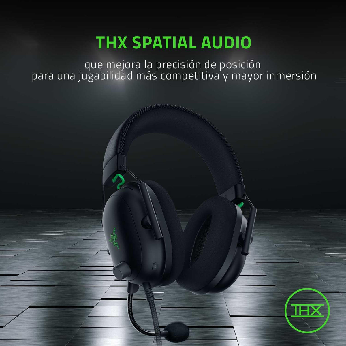 Razer BlackShark V2 Gaming Headset with THX 7.1 Spatial Surround, Black