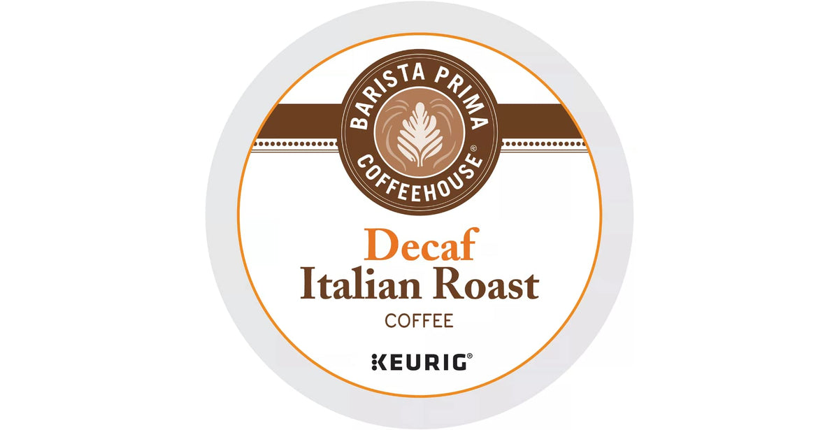 Barista Prima Coffeehouse Italian Roast Decaf K-Cup Pods, 96 Count