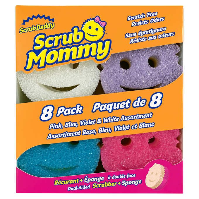 Scrub Daddy Scrub Mommy Dual-Sided Scrubber Sponge, Variety 8-Pack
