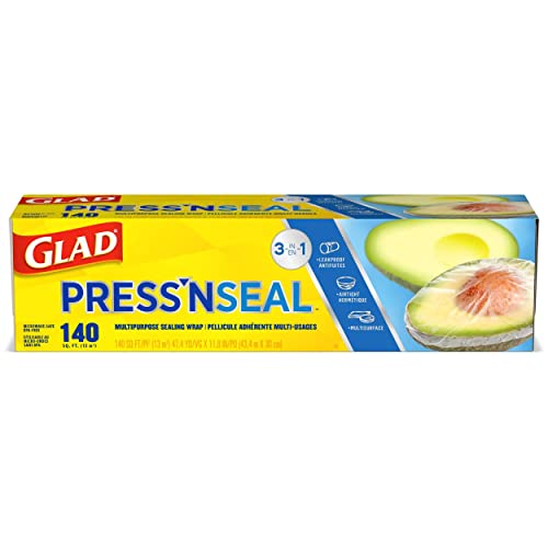Glad Press'n Seal Multipurpose Sealing Wrap, 140 sq ft, 3-Pack