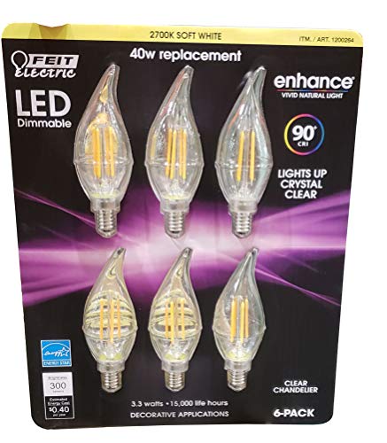 FEIT LED CHANDELIER 6PK 1200264