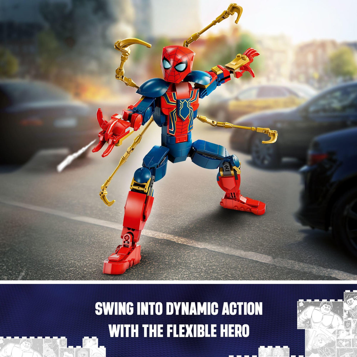 LEGO Marvel Iron Spider-Man Construction Figure 76298