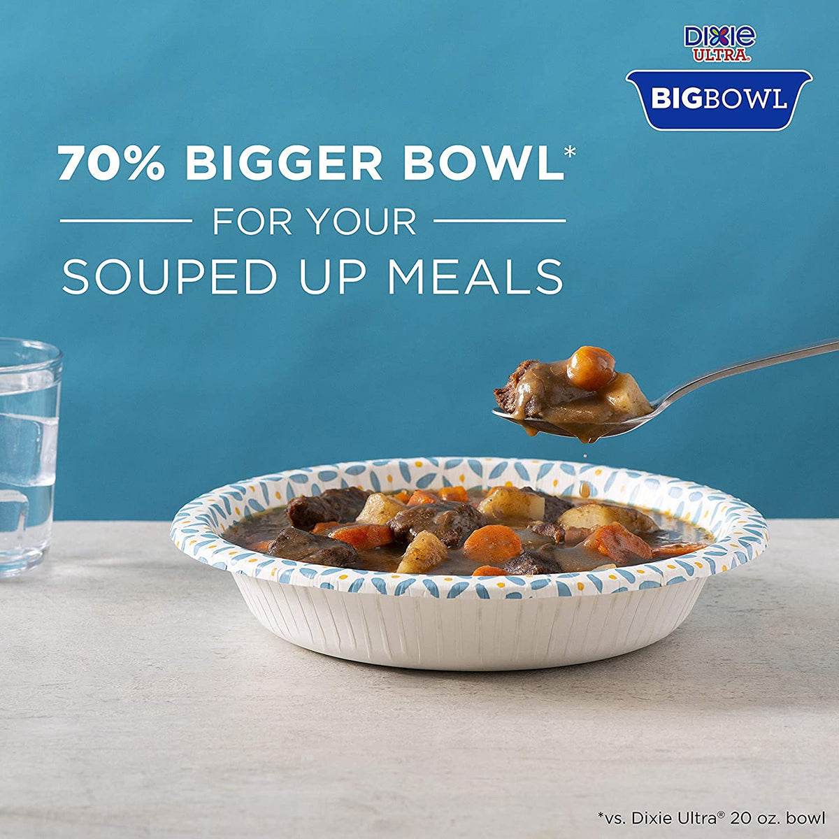 Dixie Ultra Big Bowl 34 oz Printed Paper Bowls, 94 Count