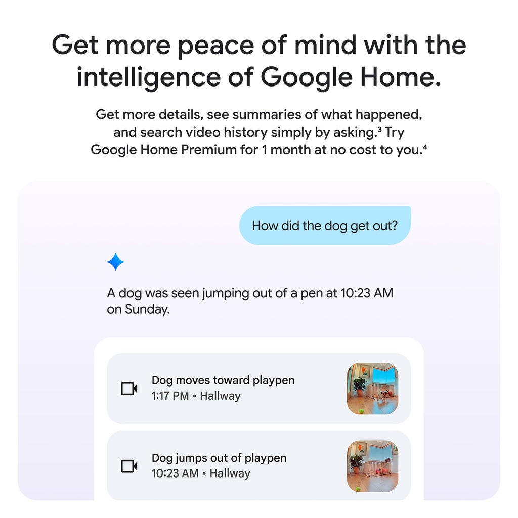 Google Nest Cam Indoor (Wired, 3rd Gen) 2K Security Camera